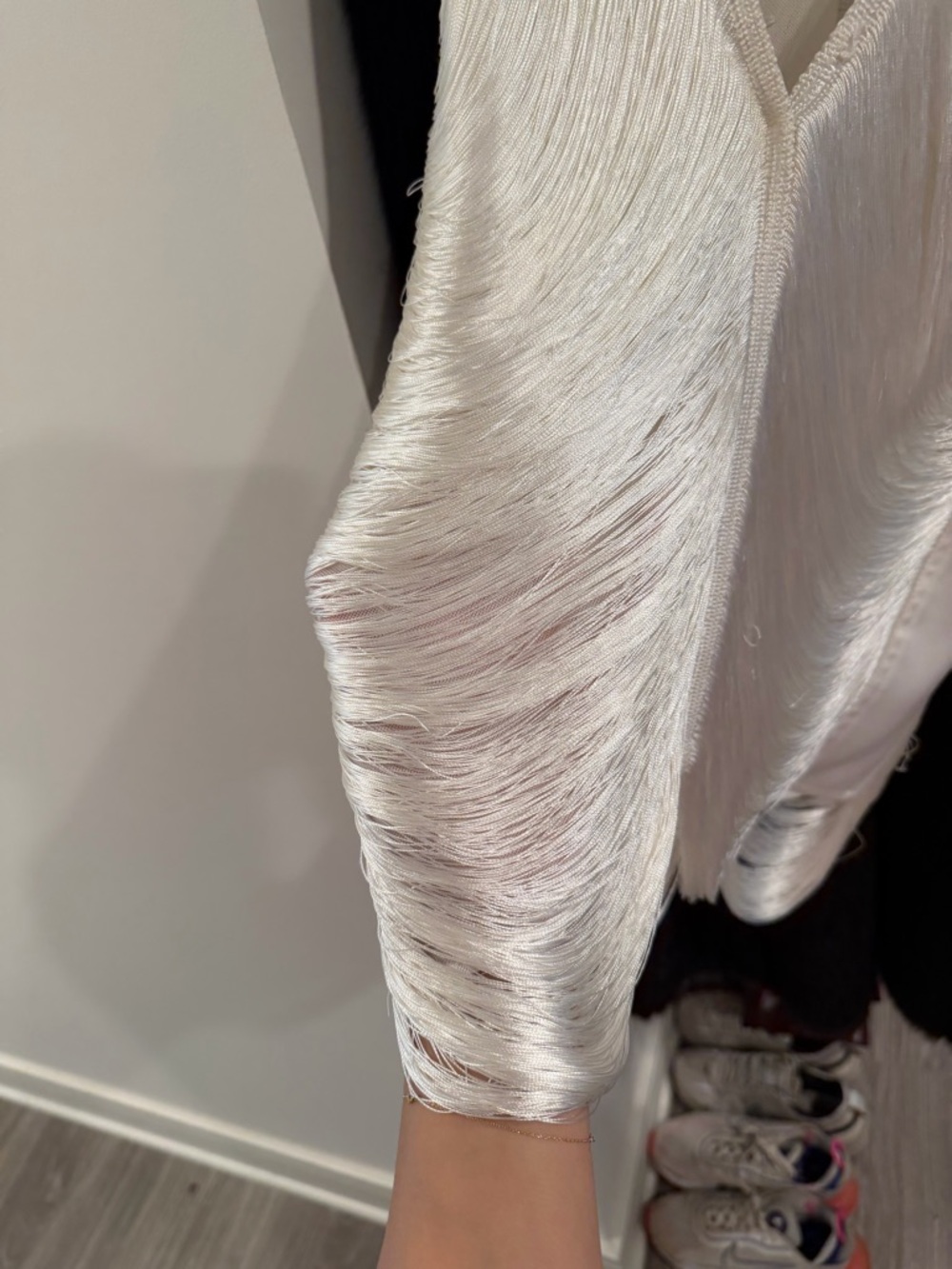 cult gaia Ivory Halter Mini Dress with Scalloped Hem - Picture 9 of 10